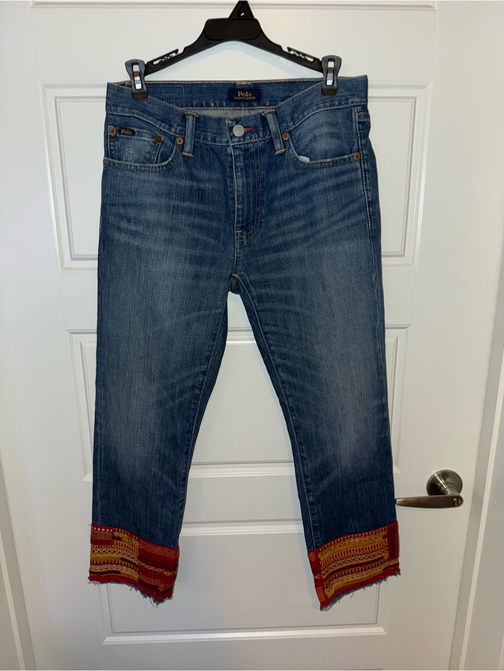 Polo by Ralph Lauren Blue Relaxed Jeans with Red Trim